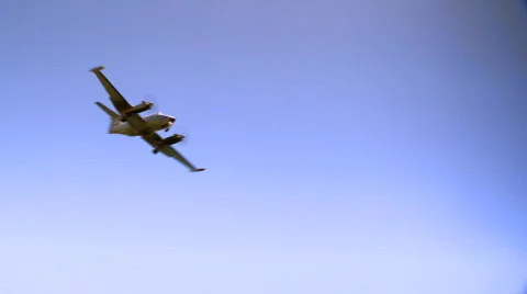 Jet plane in a flight Stock Footage 727276