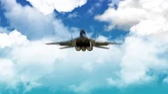 Jet Plane Fly through Sky Clouds Dynamic Business Logo Reveal Intro Animation Stock After Effects