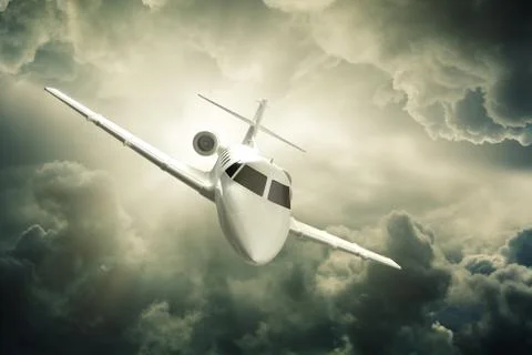 Jet plane flying. Stock Illustration