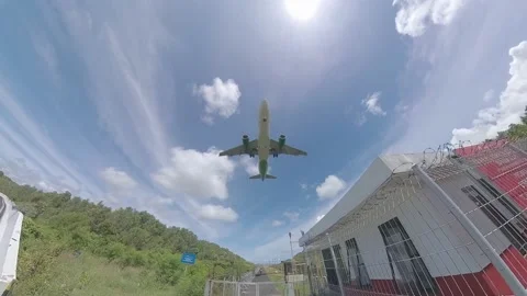 Jet Plane flying over Video stock 229676206