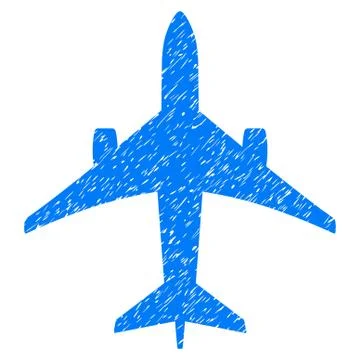 Jet Plane Grainy Texture Icon Stock Illustration