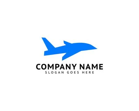 Jet plane logo design template Stock Illustration