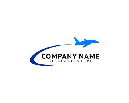 Jet plane logo design template Stock Illustration