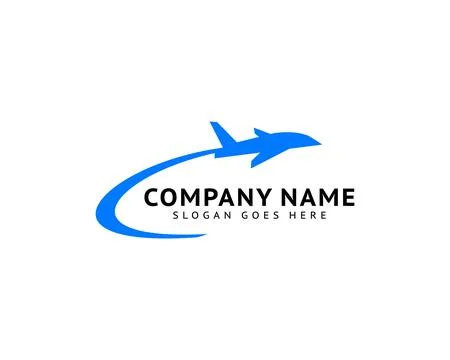 Jet plane logo design template Stock Illustration