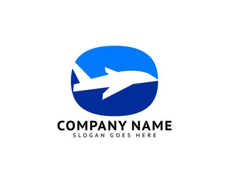 Jet plane logo design template Stock Illustration