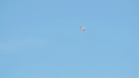 Jet plane performing on Saint-Tropez's sky during the Bleuciel airshow Stock Footage 60363244