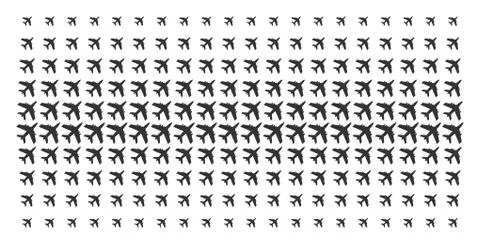 Jet Plane Shape Halftone Effect Illustrazione stock