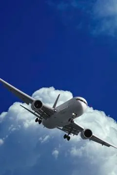 Jet plane in a sky Foto stock