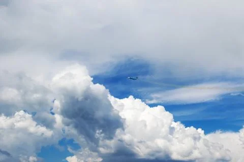 Jet plane in the sky Stock Photos