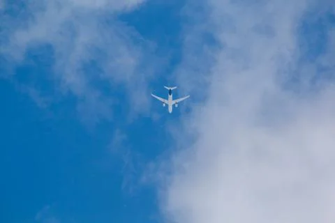A jet plane in the sky Stock Photos