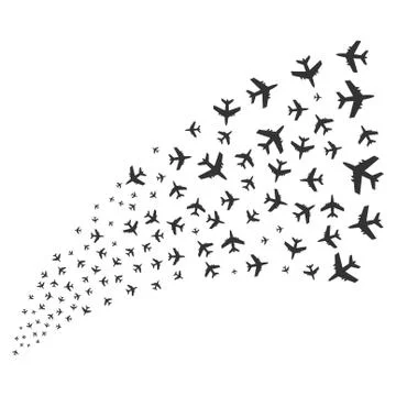 Jet Plane Source Stream Ilustração Stock