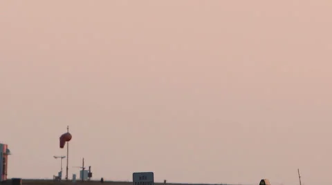 Jet Plane Take Off with Prop Plane in Foreground Tail Number Blurred Stock Footage 27821955