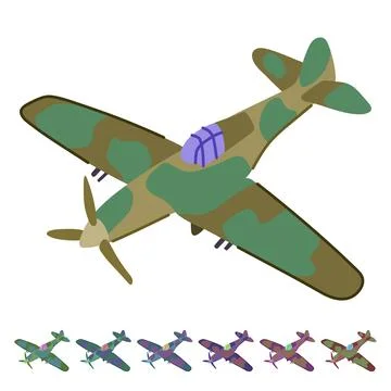 Jet plane toy vector cartoon graphic Stock Illustration