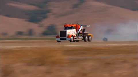 Jet Powered Rocket TRUCK Stock Footage 38223481