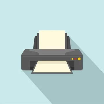 Jet printer icon, flat style Stock Illustration