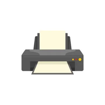 Jet printer icon, flat style Stock Illustration