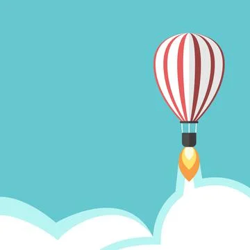 Jet propelled balloon Stock Illustration