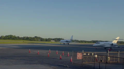 Jet Pulling Out and Getting Ready for Takeoff Stock Footage