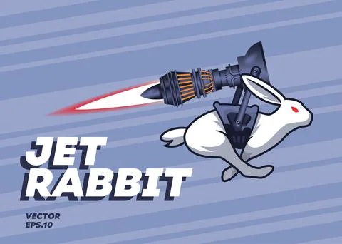 Jet Rabbit Engine Stock Illustration