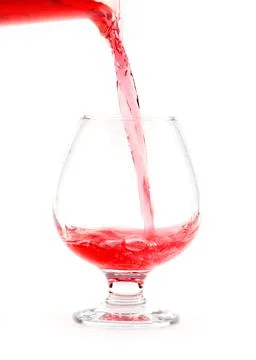 A jet of red wine Stock Photos