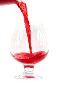 A jet of red wine Stock Photos