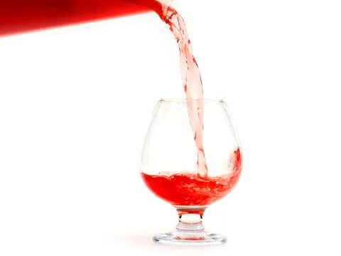 Jet of red wine 写真素材
