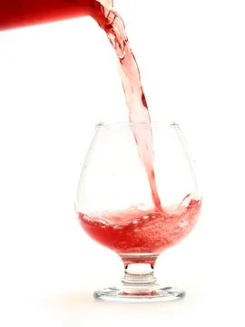 Jet of red wine Stock Photos