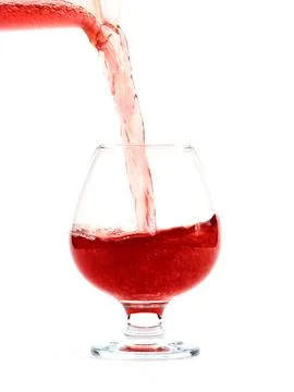 A jet of red wine Stock Photos