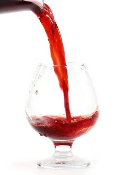 A jet of red wine 写真素材
