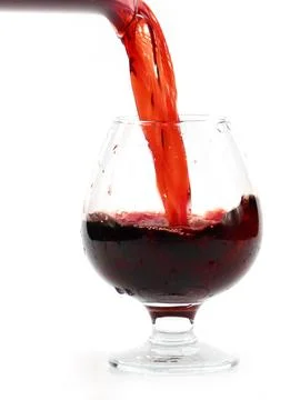 A jet of red wine Stock Photos