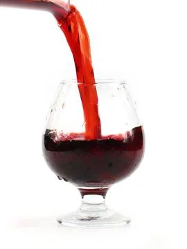 A jet of red wine Stock Photos