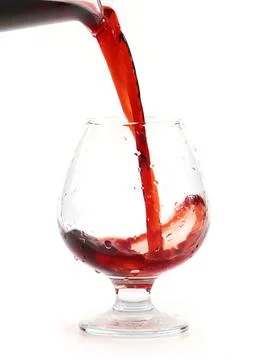 A jet of red wine Stock Photos