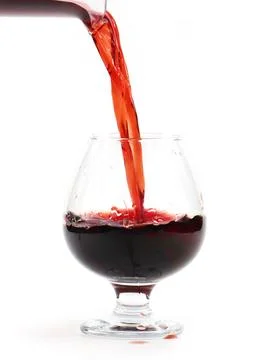 A jet of red wine Stock Photos