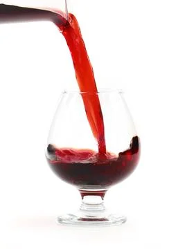 Jet of red wine Stock Photos