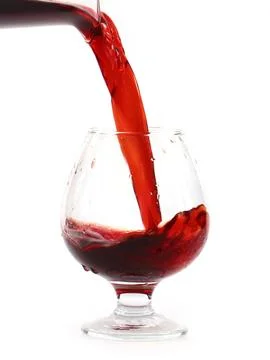 Jet of red wine Stock Photos
