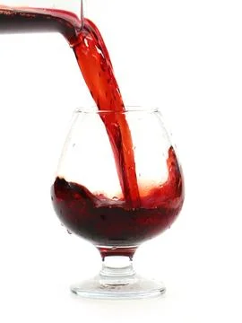 Jet of red wine Stock Photos