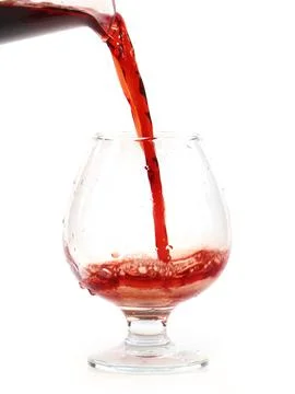 Jet of red wine Stock Photos