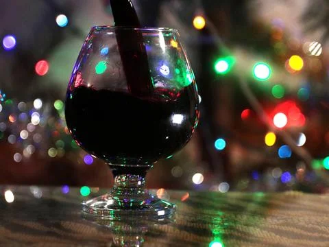 Jet of red wine 스톡 사진