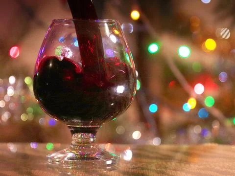 Jet of red wine 库存照片