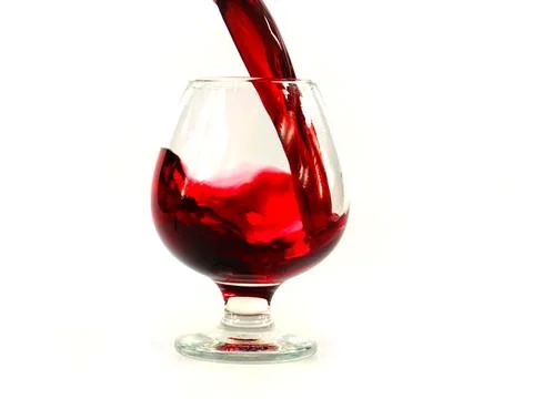 A jet of red wine Stock Photos