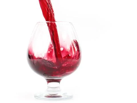 A jet of red wine Stock Photos