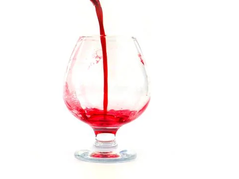 A jet of red wine Stock Photos