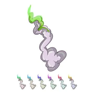 Jet rocket launch smoke cartoon vector graphic イラスト素材