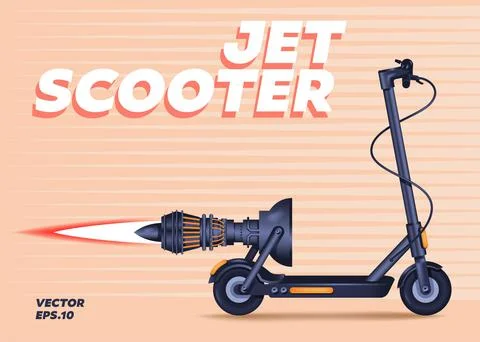 Jet Scooter Engine Stock Illustration