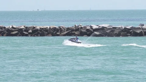Jet ski 4k Miami Stock-Footage 81247348