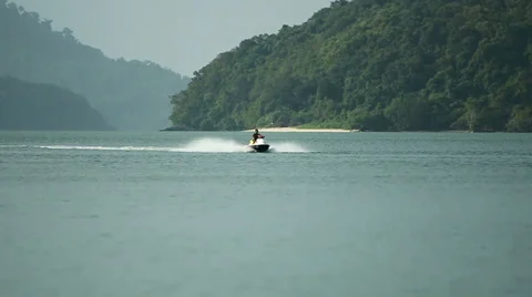 Jet Ski in Action 07 Stock Footage 46020596