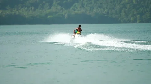 Jet-Ski in Action 2 Stock Footage 46027861