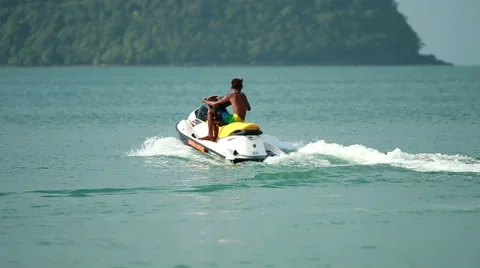 Jet Ski in Action Stock Footage 46028157
