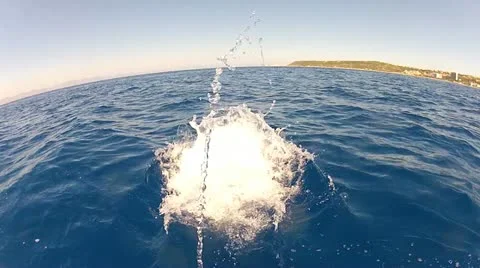 Jet ski back view 2 Stock Footage 12009709