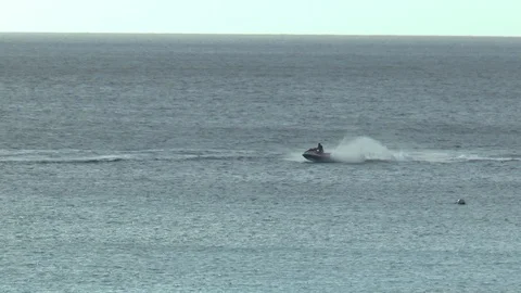 Jet Ski Barbados Coast Stock Footage 108549918